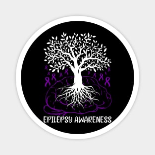 Epilepsy Awareness Epilepsy Awareness Ribbon Tree Magnet